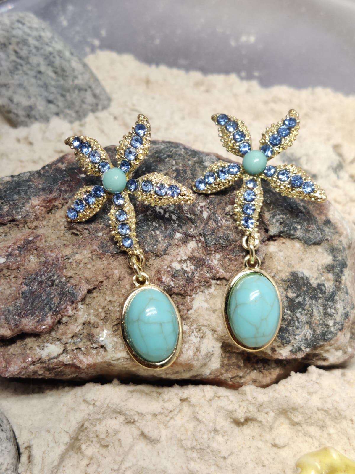 Blue Star Earrings