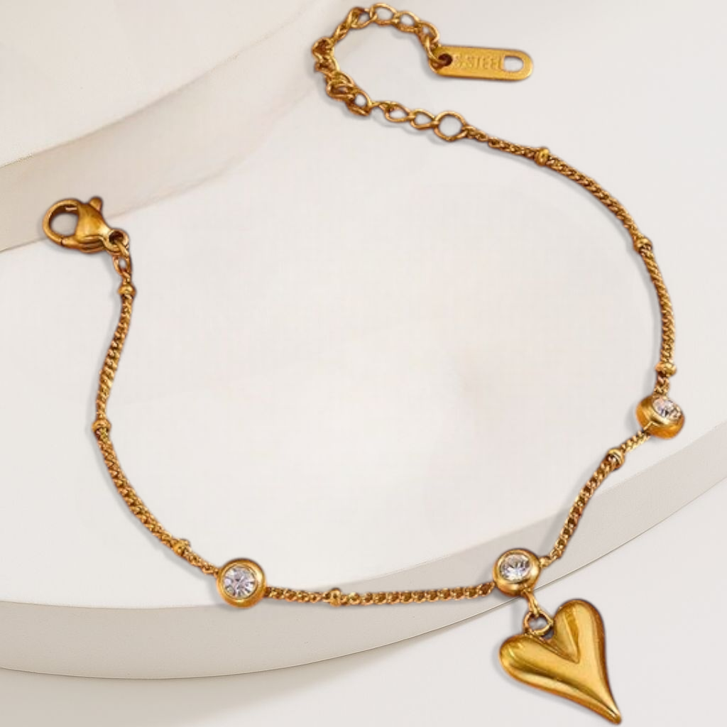 18k Heart Bracelet