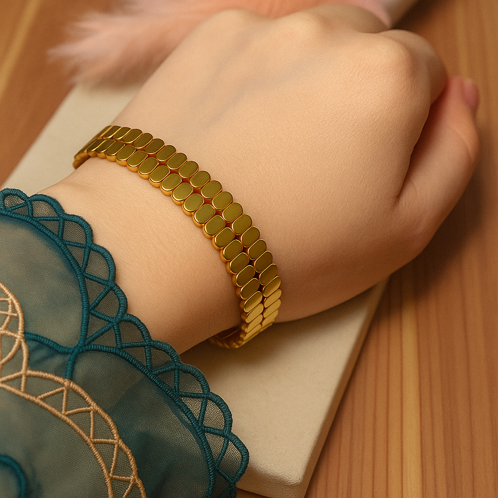 TileWeave Gold Bracelet