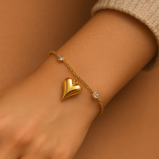 18k Heart Bracelet