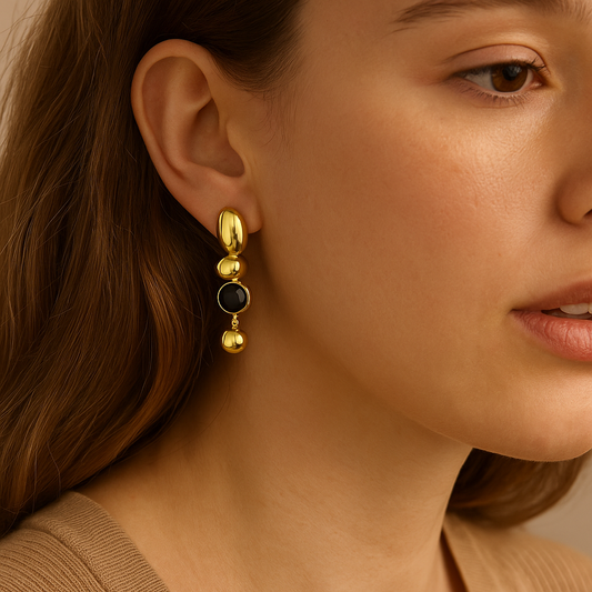 Black Blues Earrings