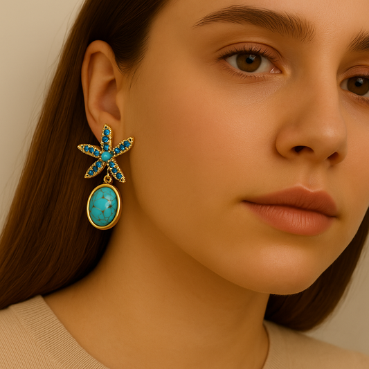 Blue Star Earrings