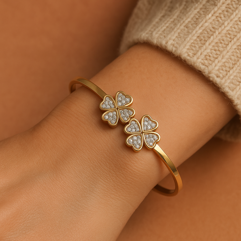 Golden Heart Bangle